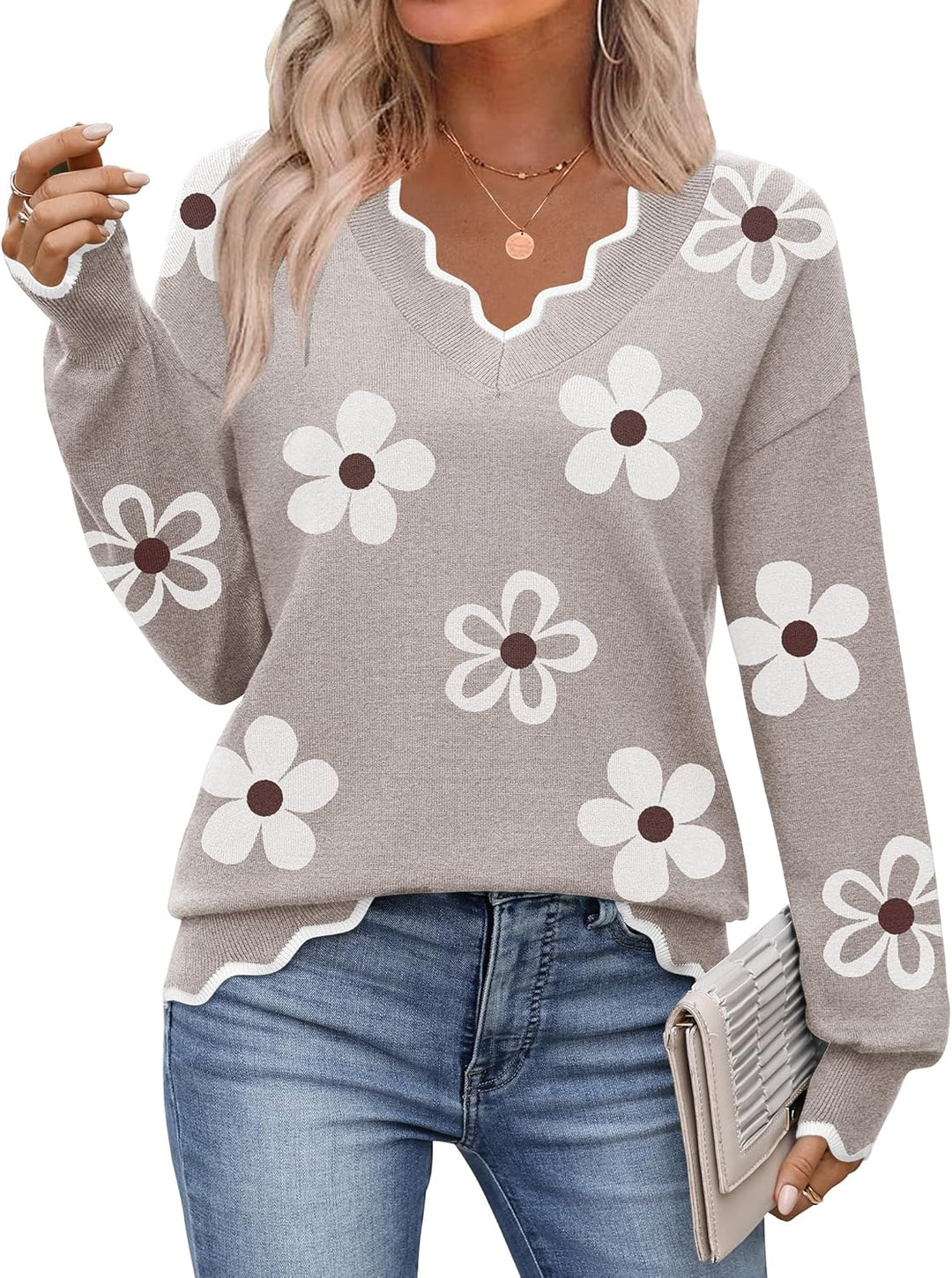 Julia- Pull femme col V léger
