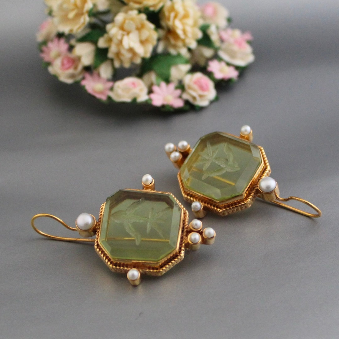 Lune Verte | Un Murmure de Beauté Boucles d’Oreilles