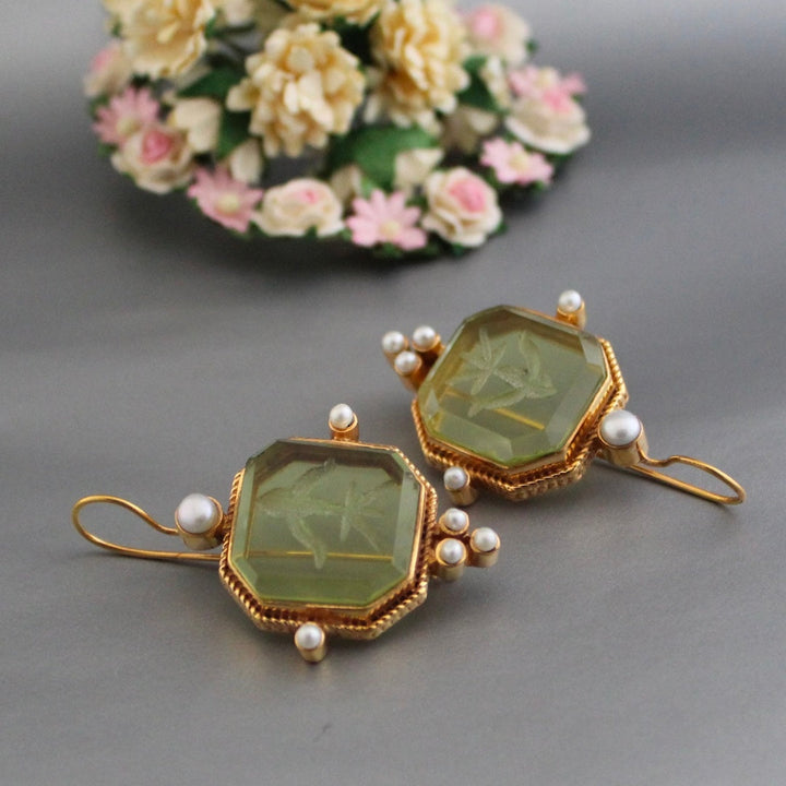 Lune Verte | Un Murmure de Beauté Boucles d’Oreilles