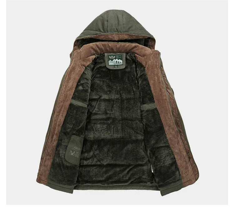 Parka d'hiver thermique pour homme avec plusieurs poches