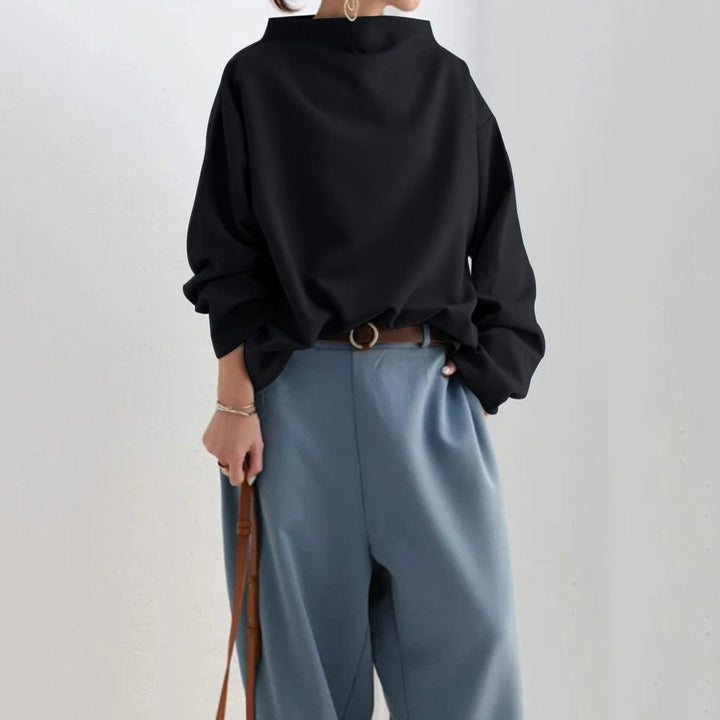 Amanda – Haut à Col Haut en Tricot Doux