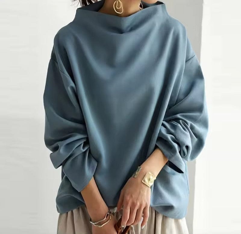 Amanda – Haut à Col Haut en Tricot Doux