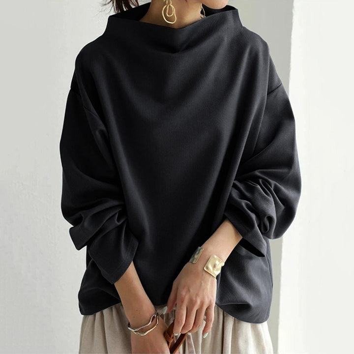 Amanda – Haut à Col Haut en Tricot Doux