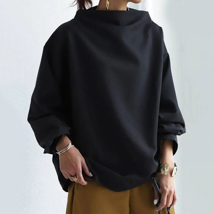 Amanda – Haut à Col Haut en Tricot Doux