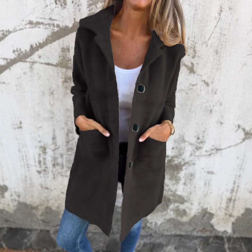 Marce™ | Manteau élégant en tissu brut