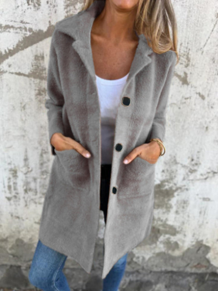Marce™ | Manteau élégant en tissu brut