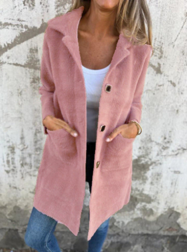 Marce™ | Manteau élégant en tissu brut