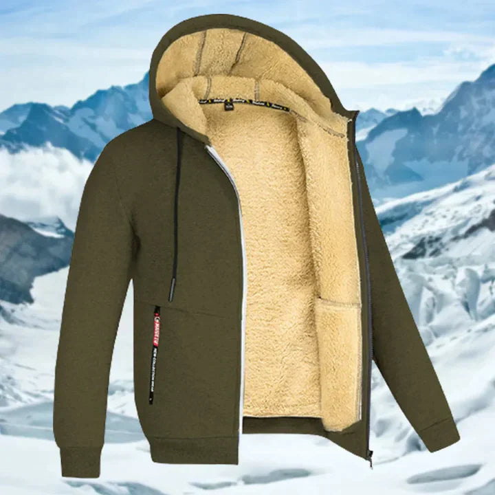 Gilbert - Veste d'hiver pour homme avec capuche et fourrure polaire
