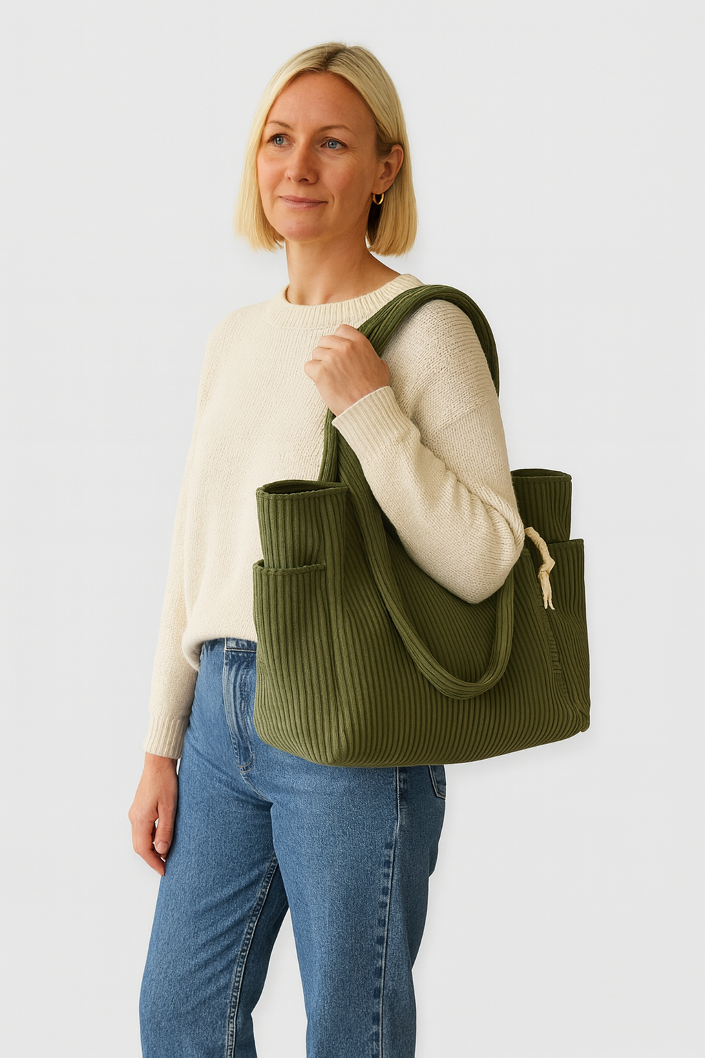 Noora™ | Sac souple en velours côtelé pour tous les jours