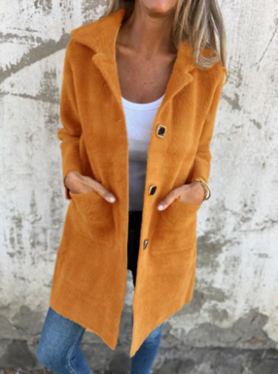 Marce™ | Manteau élégant en tissu brut