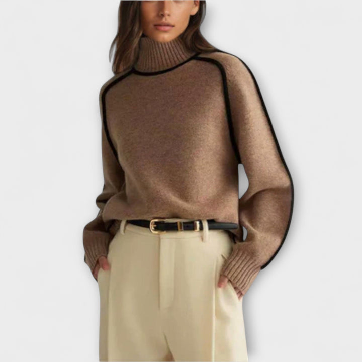 Lori - Pull Col Roulé Doux et Élégant