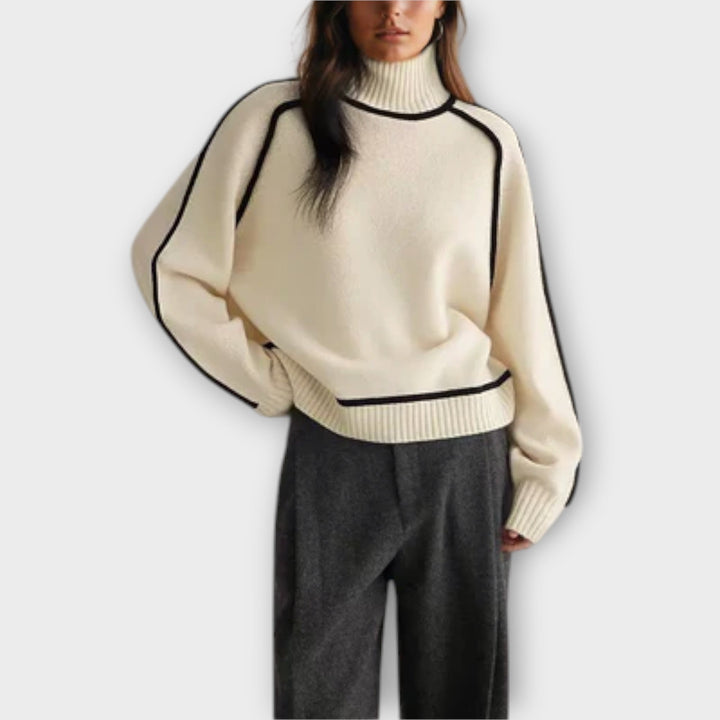 Lori - Pull Col Roulé Doux et Élégant