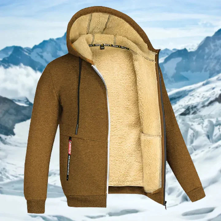Gilbert - Veste d'hiver pour homme avec capuche et fourrure polaire