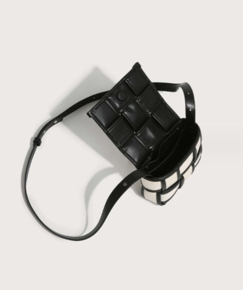 Noora™ | Sac en toile noir et blanc
