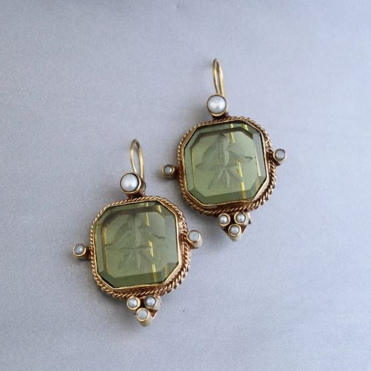Lune Verte | Un Murmure de Beauté Boucles d’Oreilles