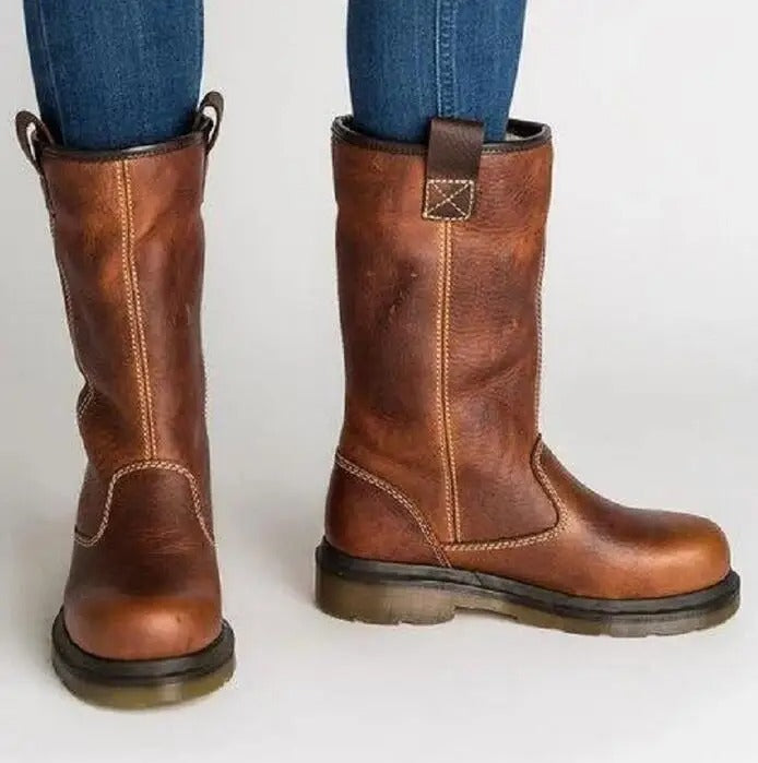 Jade– Bottes en cuir doublées pour l’hiver