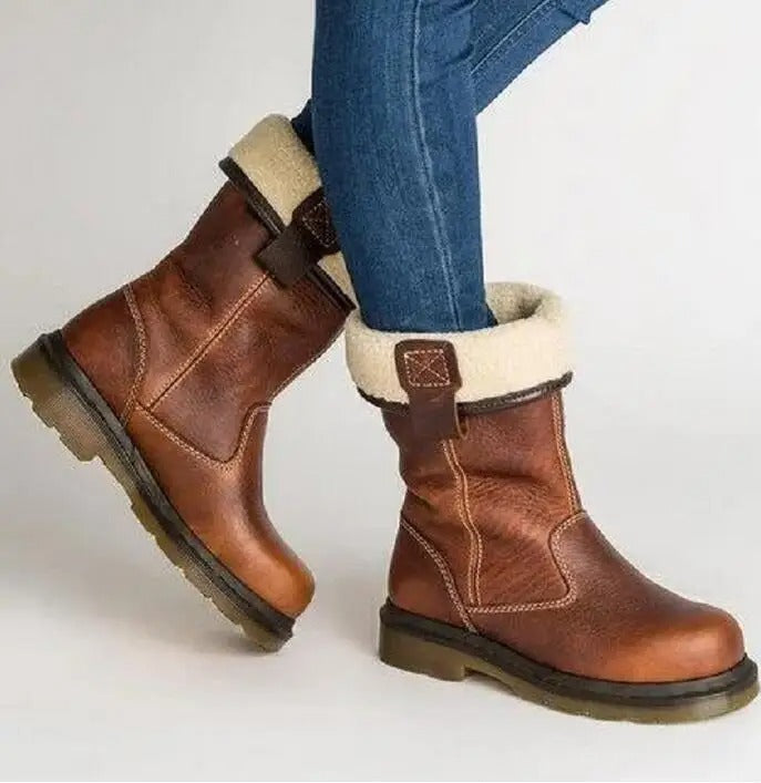 Jade– Bottes en cuir doublées pour l’hiver