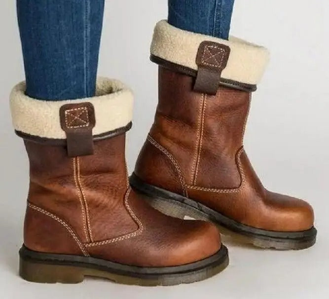 Jade– Bottes en cuir doublées pour l’hiver