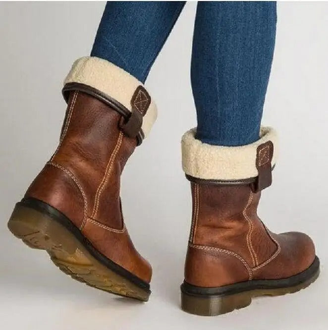 Jade– Bottes en cuir doublées pour l’hiver